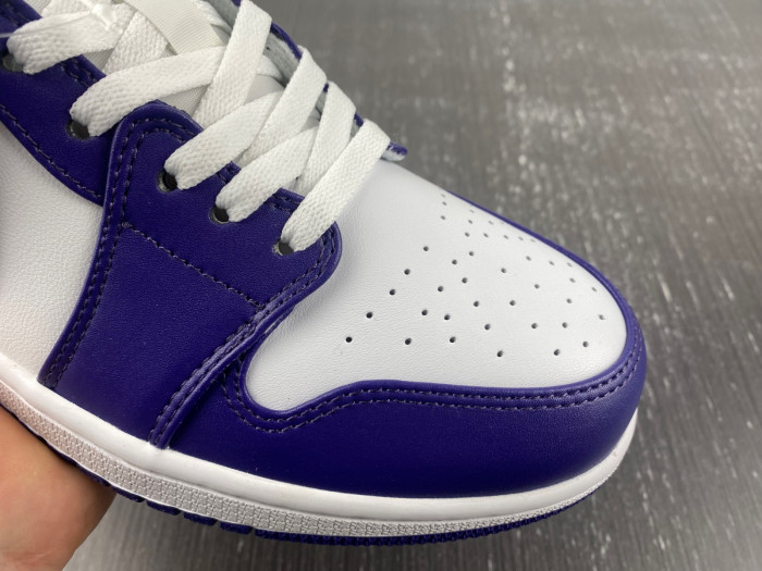 Air Jordan 1 Low White Purple 553558-515