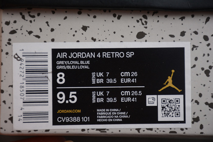 Air Jordan 4 Retro SP Navy Blue Dark Grey White CV9388-101